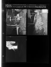Wreck at 4th and Summit; Firefighter at burning house (3 Negatives)  (March 18, 1959) [Sleeve 21, Folder c, Box 17]